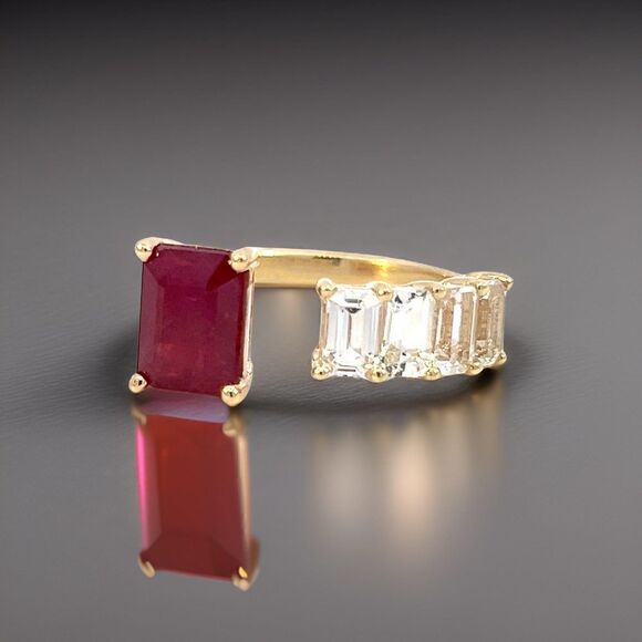 Natural Ruby Sapphire Ring 6.5 14k W Gold 3.64 TCW Certified $4,950 310635 - Picture 15 of 16